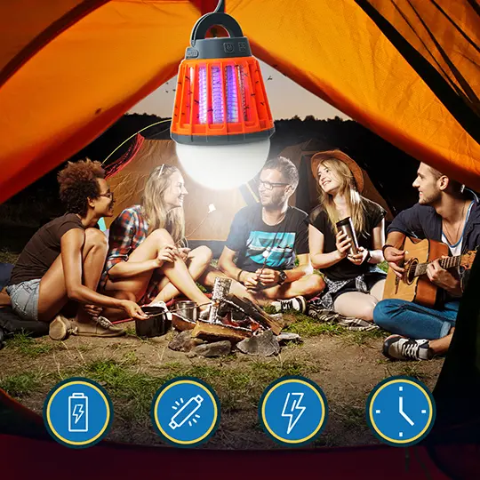 people camping using Bug Bulb