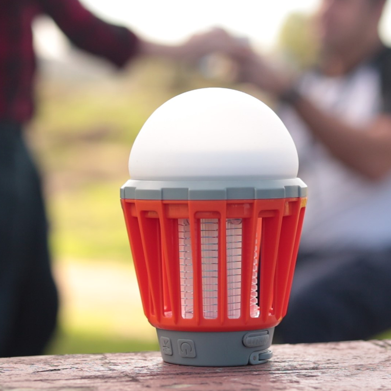 Bug Bulb on table outdoors